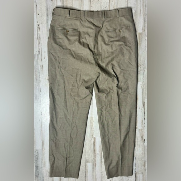 Brooks Brothers Country Club Saxxon Wool Brown  Dress Pants Pleated W39 - Picture 8 of 10